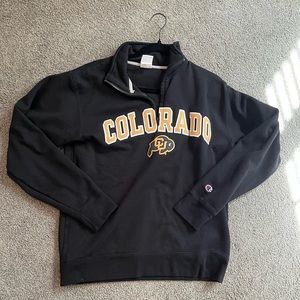 University of Colorado Boulder Black Quarter-Zip Sweatshirt